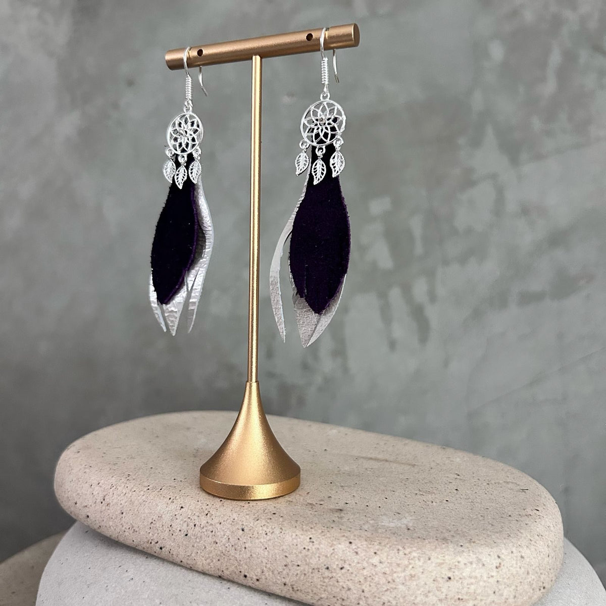Plata + morado