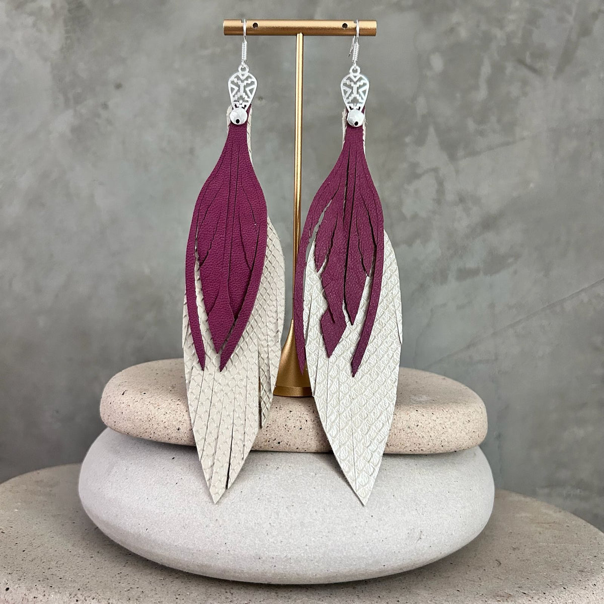 Beige texturizado + magenta