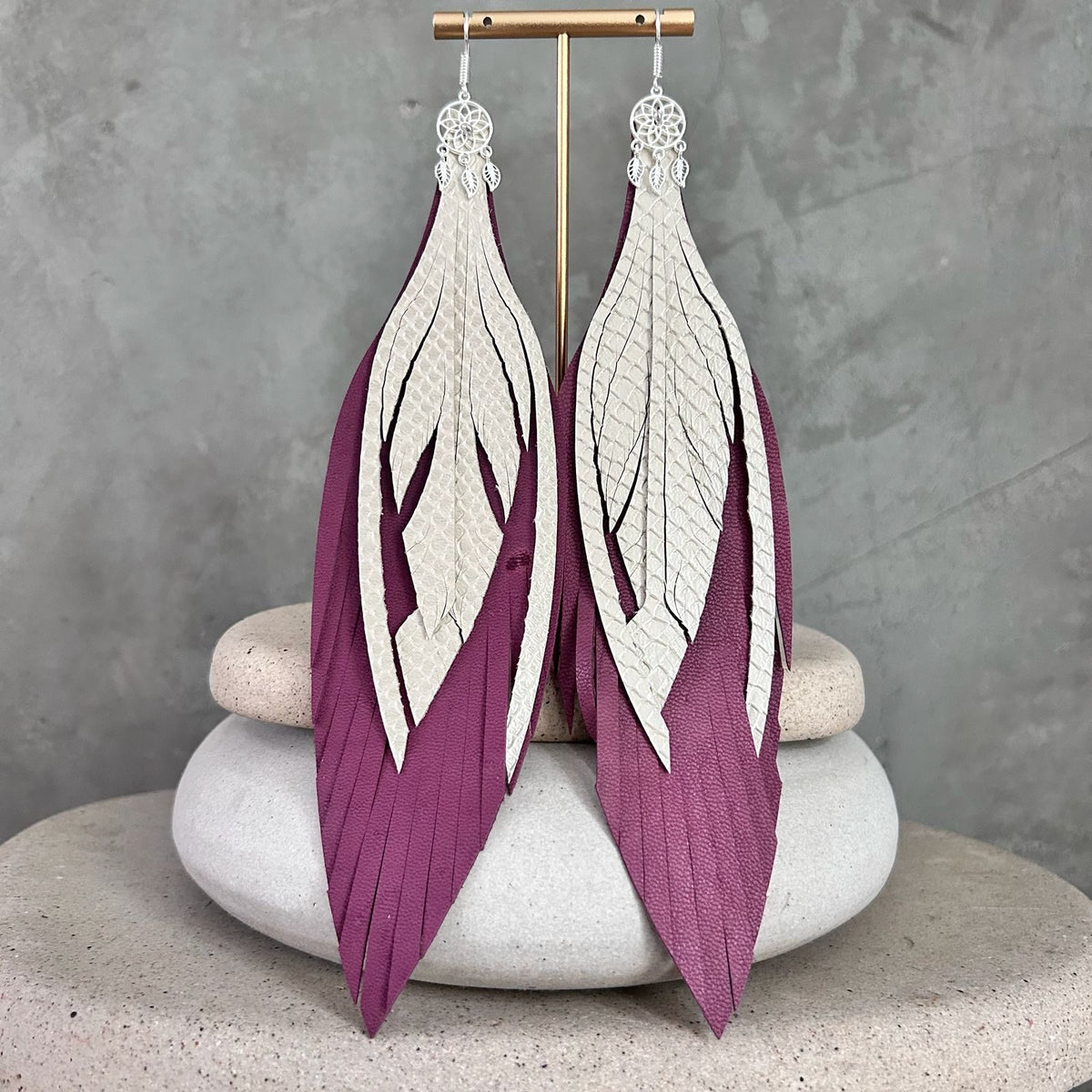 Magenta + perla texturizada