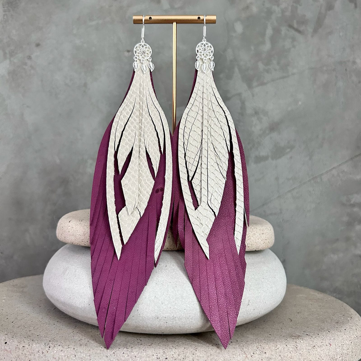 Magenta + perla texturizada