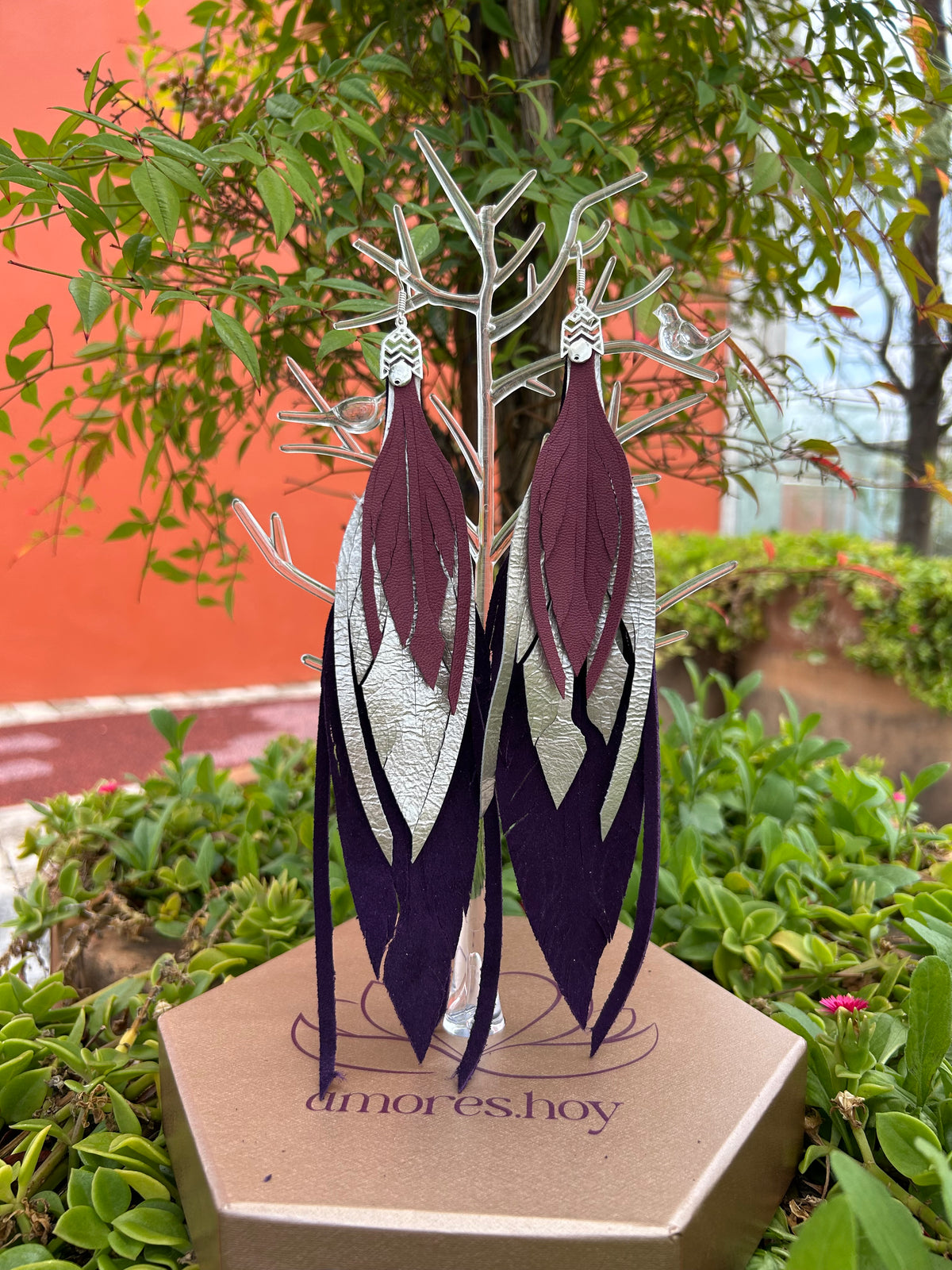Morado + plata + magenta