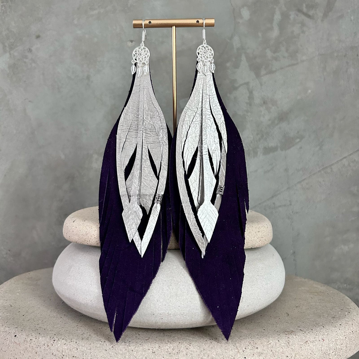 Morado + perla lisa
