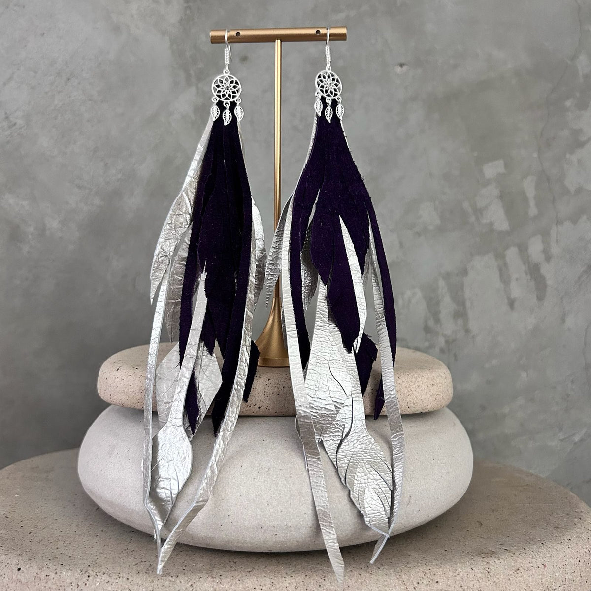 Plata + morado