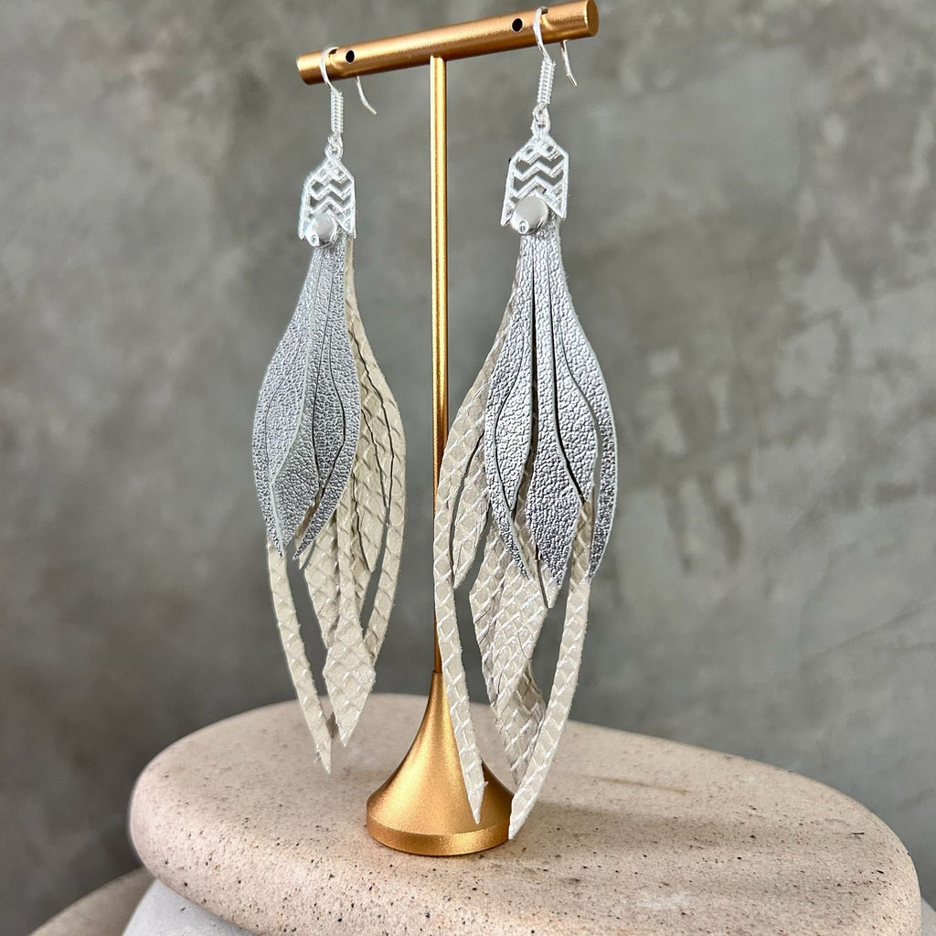 Perla texturizada + plata lisa