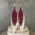 Aretes Beige y magenta, tamaño maxi, colección Básicos
