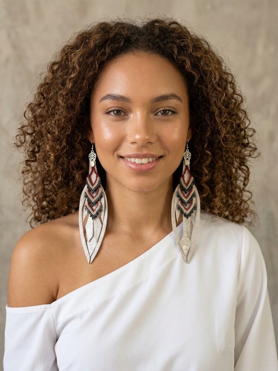 Aretes Carmesí · Perla, tamaño grande, colección Básicos